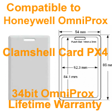 Clamshell Proximity Card 34bit N10002 Honeywell Northern OmniProx Compare to OmniProx PX4